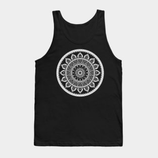 Mandala with African-inspired patterns White and Black version Tank Top